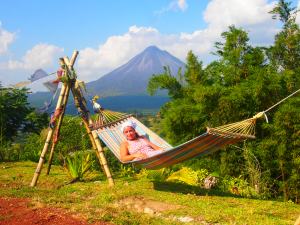 View of Arenal volcano from Castillo village