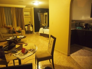 Our luxurious Apart-Hotel. We can stand up!