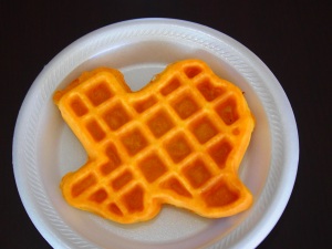 Texan waffle for breakfast